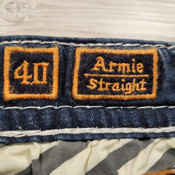 Rock Revival Men's ARMIE STRAIGHT Distressed Denim Jeans Sizes 28~44 Y2K - Picture 12 of 15